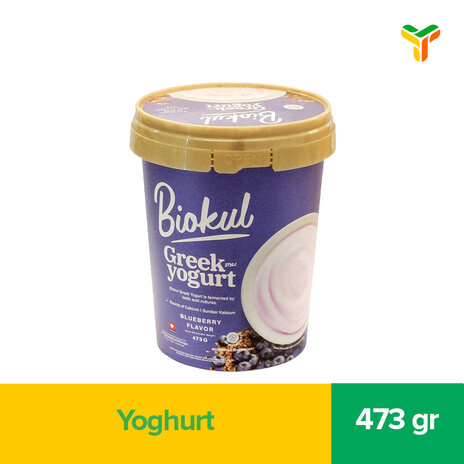 BIOKUL YOGURT GREEK BLUEBERRY 473GR (C6)