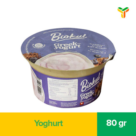 BIOKUL YOGURT GREEK BLUEBERRY 80GR (C12)