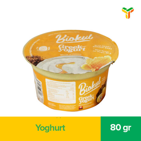 BIOKUL YOGURT GREEK HONEY 80GR (C12)