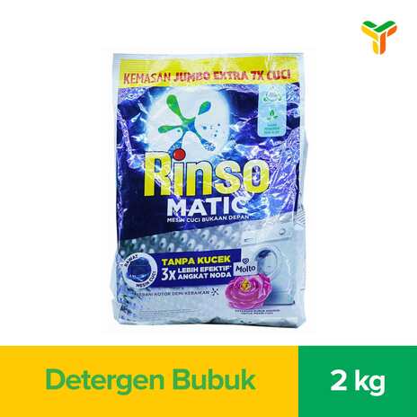 RINSO MATIC DETERJEN BUBUK BUKAAN DEPAN 2KG