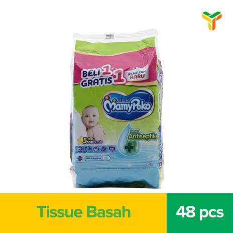 MAMY POKO BABY WIPES ANTISEPTIK NP 48S BD_1C12P