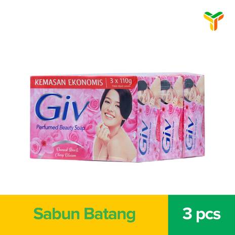 Giv Beauty Sabun Batang Multipack Damask Rose & Cherry Blossom 110GR