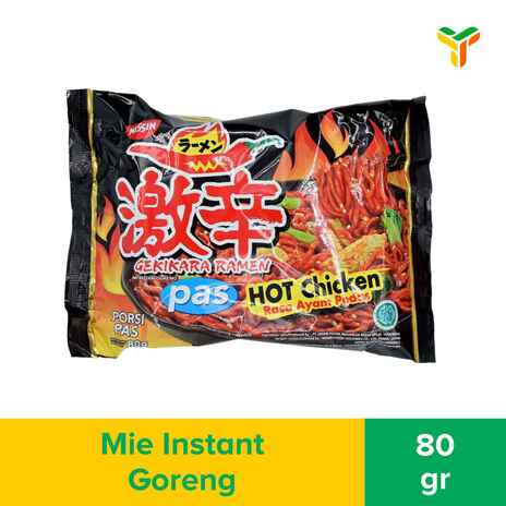 NISSIN GEKIKARA RAMEN RASA AYAM PEDAS 80G