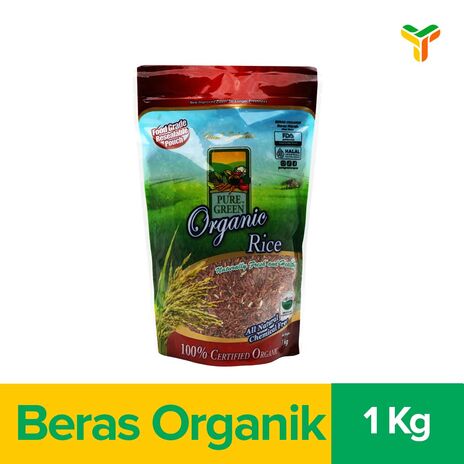 PURE GREEN BERAS ORGANIK BERAS MERAH 1 KG