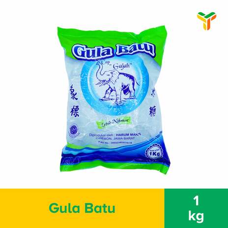 Cap Gajah Gula Batu 1000gr (1c=10pcs)
