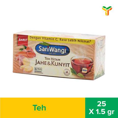 SARIWANGI TEH HITAM JAHE N KUNYIT 25X1.5G