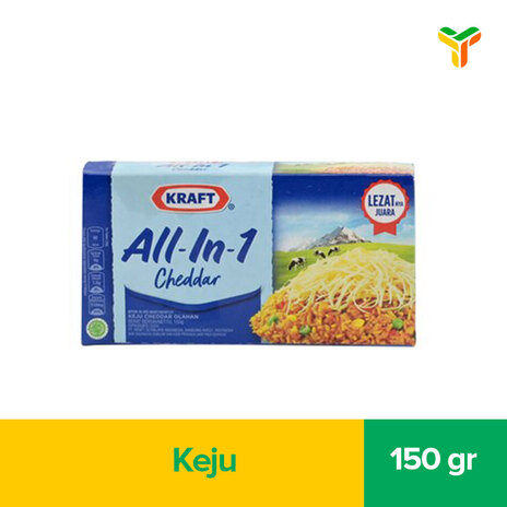 KRAFT CHEDDAR ALL IN 1 150G_1C48P