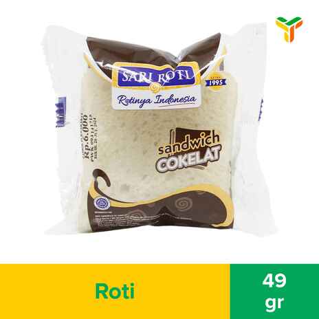 SARI ROTI ROTI SANDWICH ISI COKLAT 49G