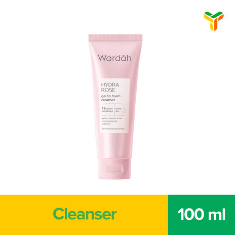 WARDAH FACIAL FOAM HYDRA ROSE GEL CLEANSER100ML