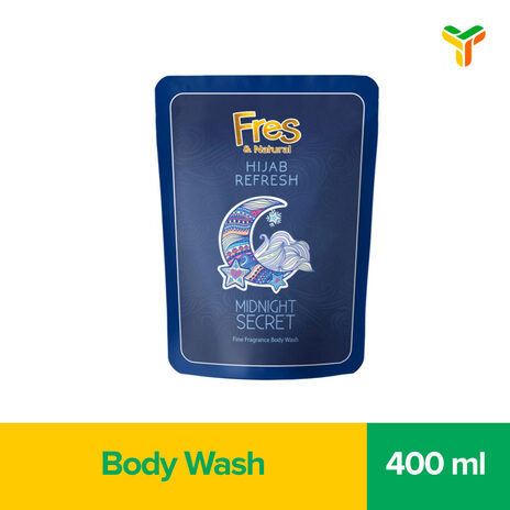 FRES&NATURAL Sabun Mandi Cair Dark Blue Pouch 400ml