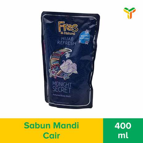FRES&NATURAL Sabun Mandi Cair Dark Blue Pouch 400ml