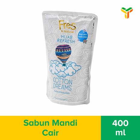 FRES&NATURAL Sabun Mandi Cair White Pouch 400ml