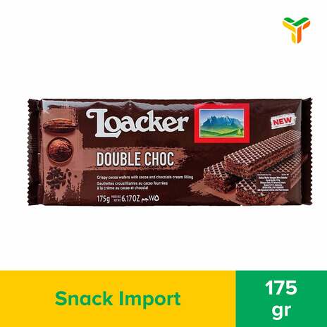 LOACKER WAFER DOUBLE CHOCO 175G