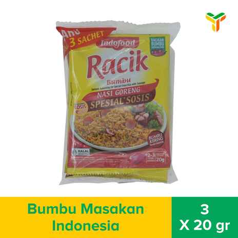 INDOFOOD BUMBU RACIK NASI GORENG SPESIAL SOSIS 3X20G
