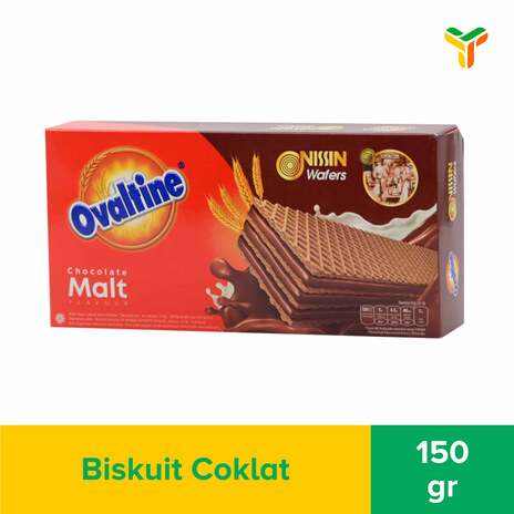 NISSIN WAFER OVALTINE CHOCOLATE MALT 150G