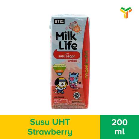 MILK LIFE UHT STROBERI 200ML_1C24P