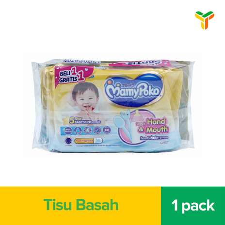 MAMY POKO BABY WIPES HAND N MOUTH NP 50S BD_1C12P