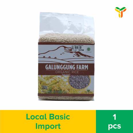 GALUNGGUNG FARM ORG RICE BROWN 1KG