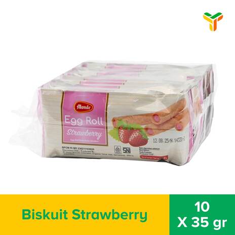 MONDE EGG ROLL STICK STRAWBERRY 10X35G