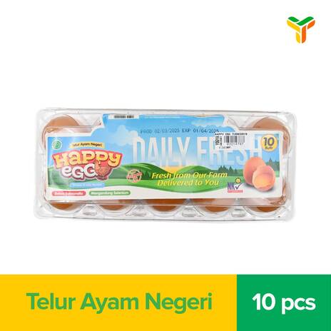 HAPPY EGG TELUR AYAM NEGERI 10S