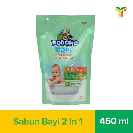 KODOMO BABY WASH ALOE VERA REF 450ML