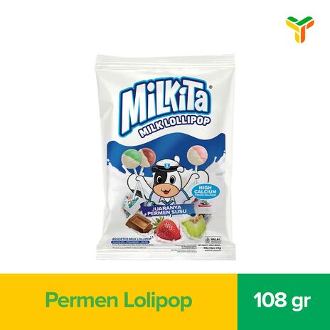 MILKITA ASSORTED MILK LOLIPOPCAND108G