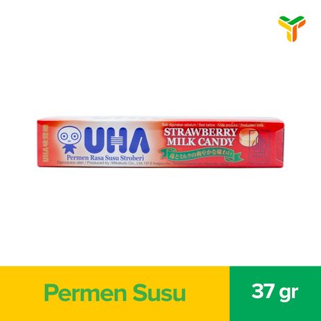 UHA STRAWBERRY MILK CANDY 37G_1B10P