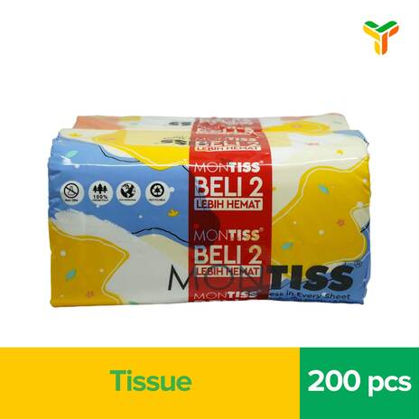 MONTISS FACIAL TISSUE 200S BANDED