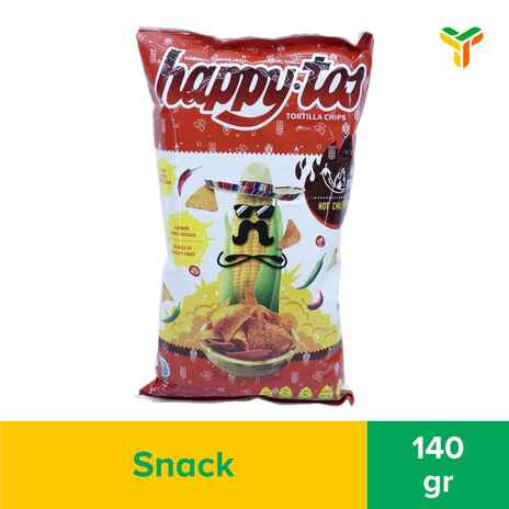 HAPPY TOS TORTILA  HOT CHILI 140G_1C16P