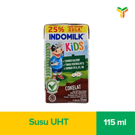 INDOMILK KIDS CHOCOLATE LESS SUGAR 115ML_1C40P