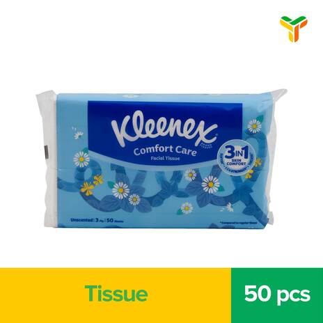 KLEENEX FAC TISSUE COMFORT CARE 3PLY 50S_1C96P