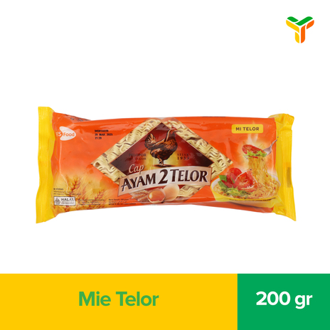 Ayam 2 Telur Mie Telor 200 Gr (1c=20pcs)