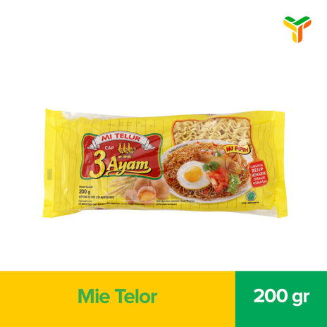 CAP 3 AYAM PACKING KUNING 200GR_1C20P