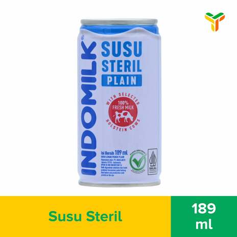 INDOMILK SUSU STERIL PLAIN 189 ML_1C24P