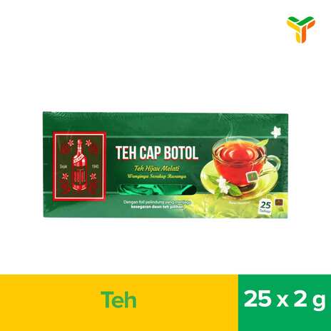 TEH CAP BOTOL TEH HIJAU CELUP 25X2G_1C50P