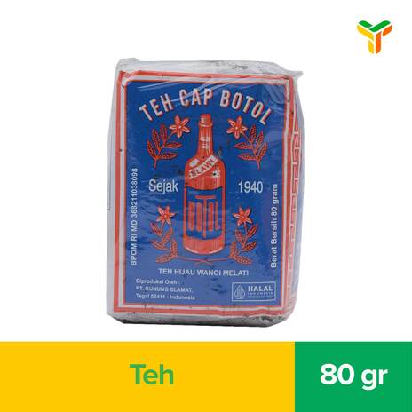TEH CAP BOTOL TEH BOTOL BIRU 80GR_1C100P