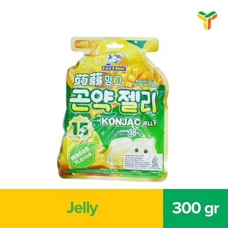 CAPTAIN DOLPHIN KONJAC JELLY MANGO 300G_1C24P