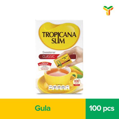 TROPICANA SLIM SWEETENER 100X2.5GR_1C12P