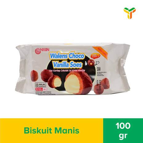 NISSIN WALENS CHOCO VANILLA SOES 100G