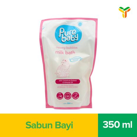 PURE BABY MILK BATH CREAMY BUBBLES REF 350ML