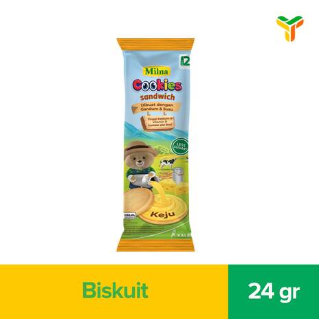 MILNA COOKIES SANDWICH KEJU 24G