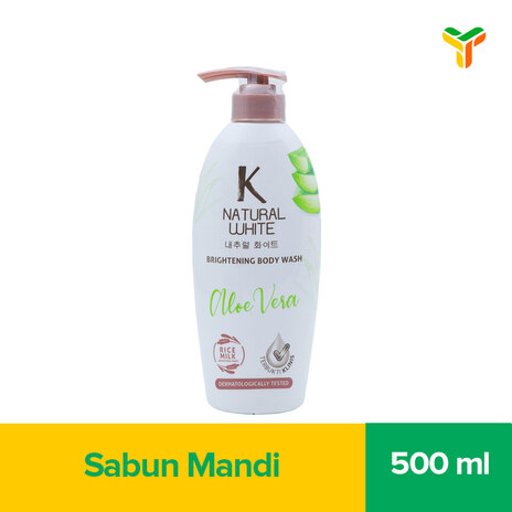 K NATURAL WHITE Sabun Mandi Cair Aloe Vera Botol 500ml