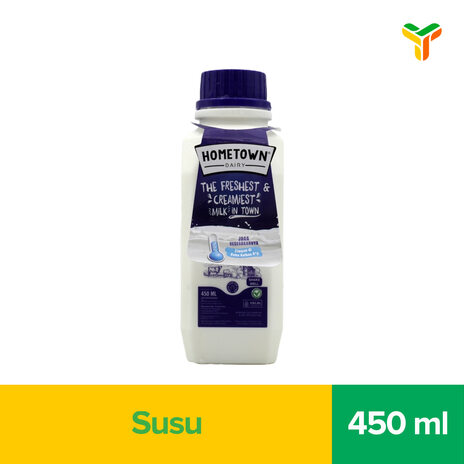 HOMETOWN FRESH MILK PLAIN 450ML C12