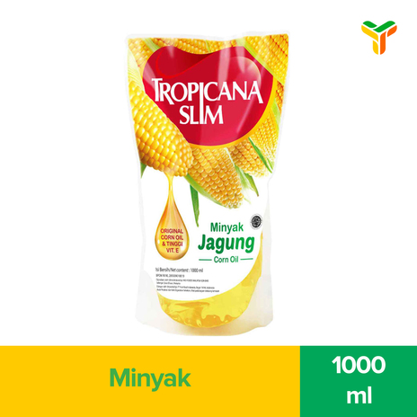 TROPICANA SLIM CORN OIL POUCH 1LT_1C16P