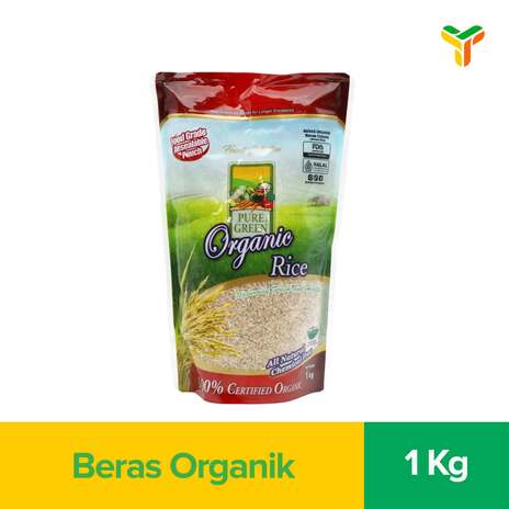 PURE GREEN BERAS ORGANIK BERAS COKELAT 1 KG