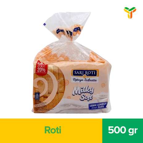 SARI ROTI JUMBO MILKY SOFT 500G