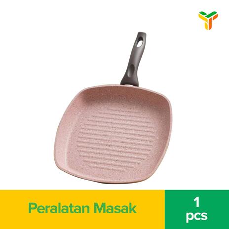 PERO GRILL PAN 28CM W LID  PINK 1C12P PRO2986A