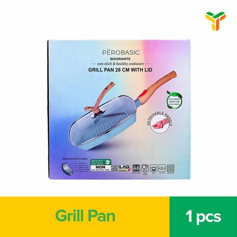PERO GRILL PAN 28CM W LID  MINT 1C12P PRO2986