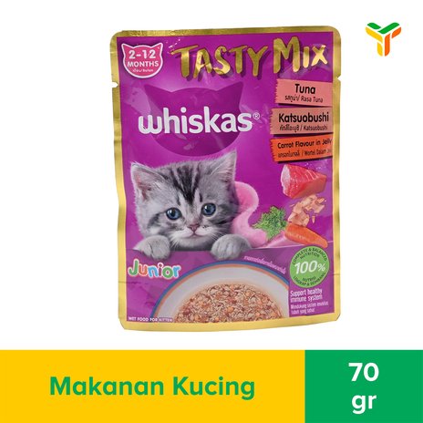 WHISKAS TASTY MIX JR TUNA KATSUO CRT JELL 70 1C28P