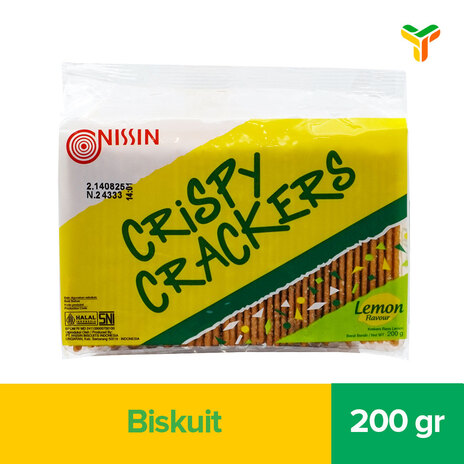 NISSIN CRISPY CRACKERS LEMON 200GR_1C30P